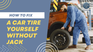 how to fix a flat tire without a jack